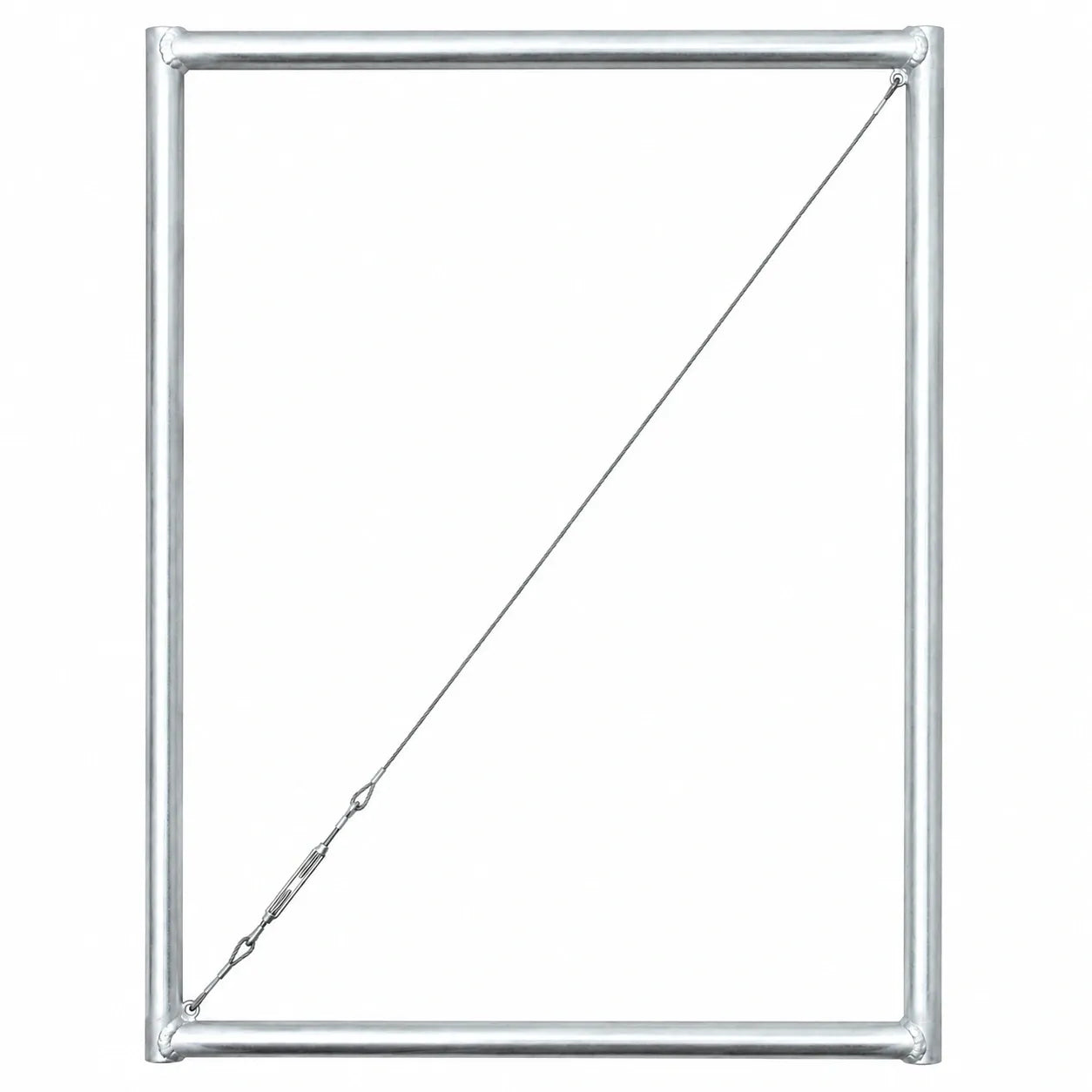 Steel privacy walk gate frame — lightweight galvanized round tube, built to order | GateBound